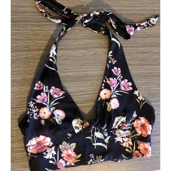 Forever 21 Tops - Floral Halter Crop Top Forever21
